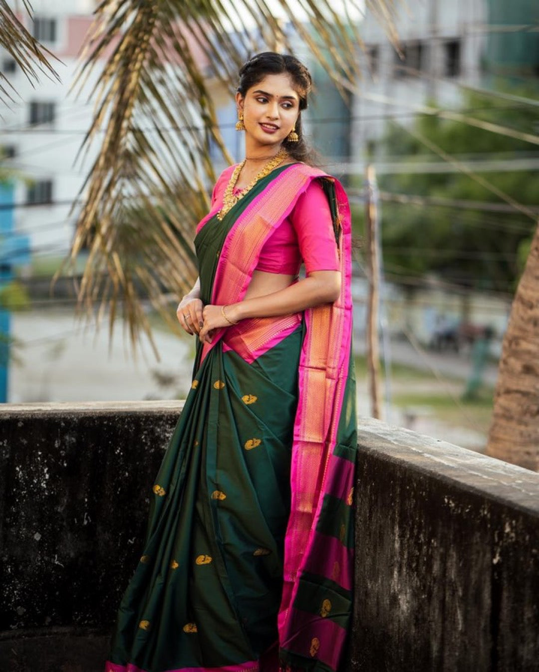 Silk saree- Green