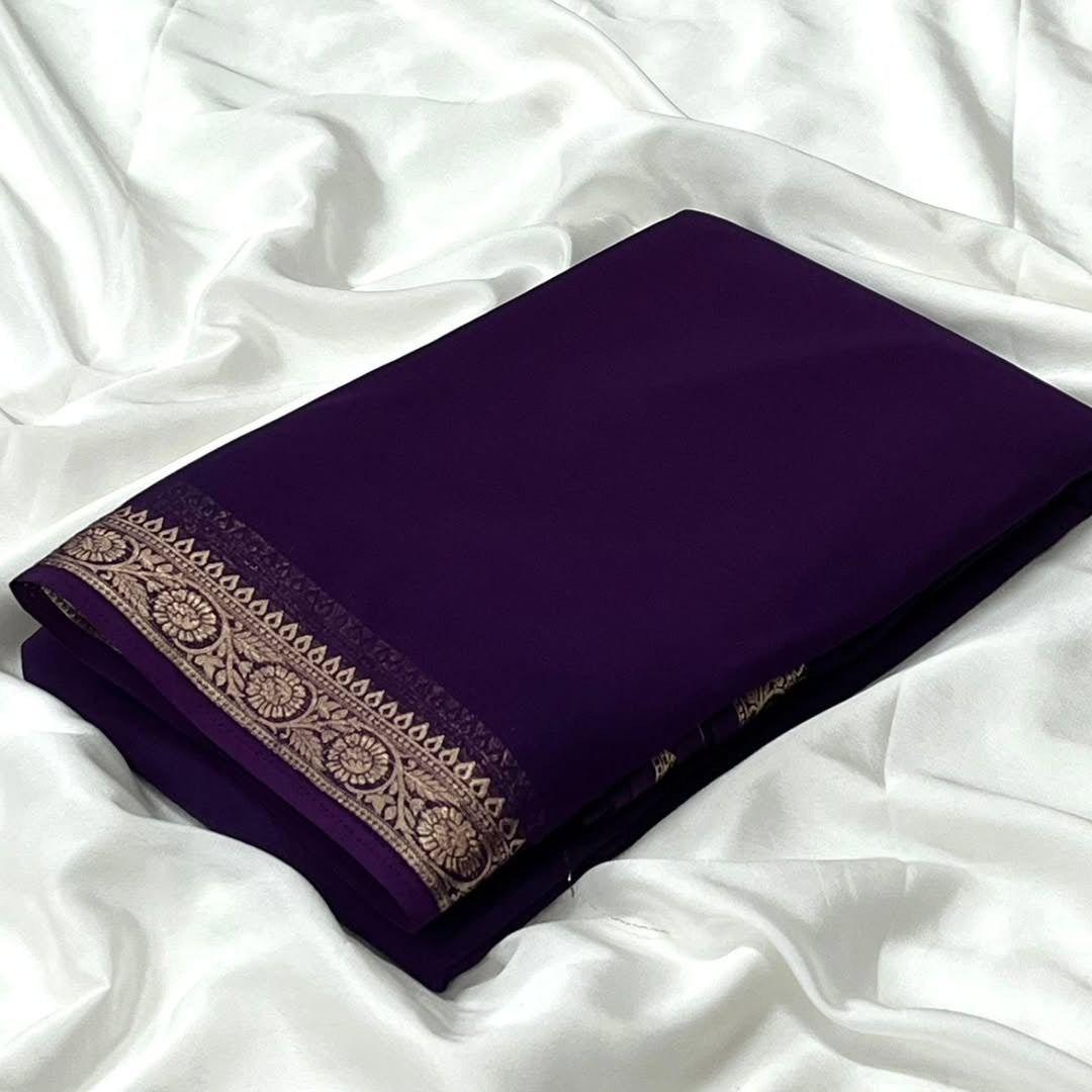 CS1002-Crepe silk saree