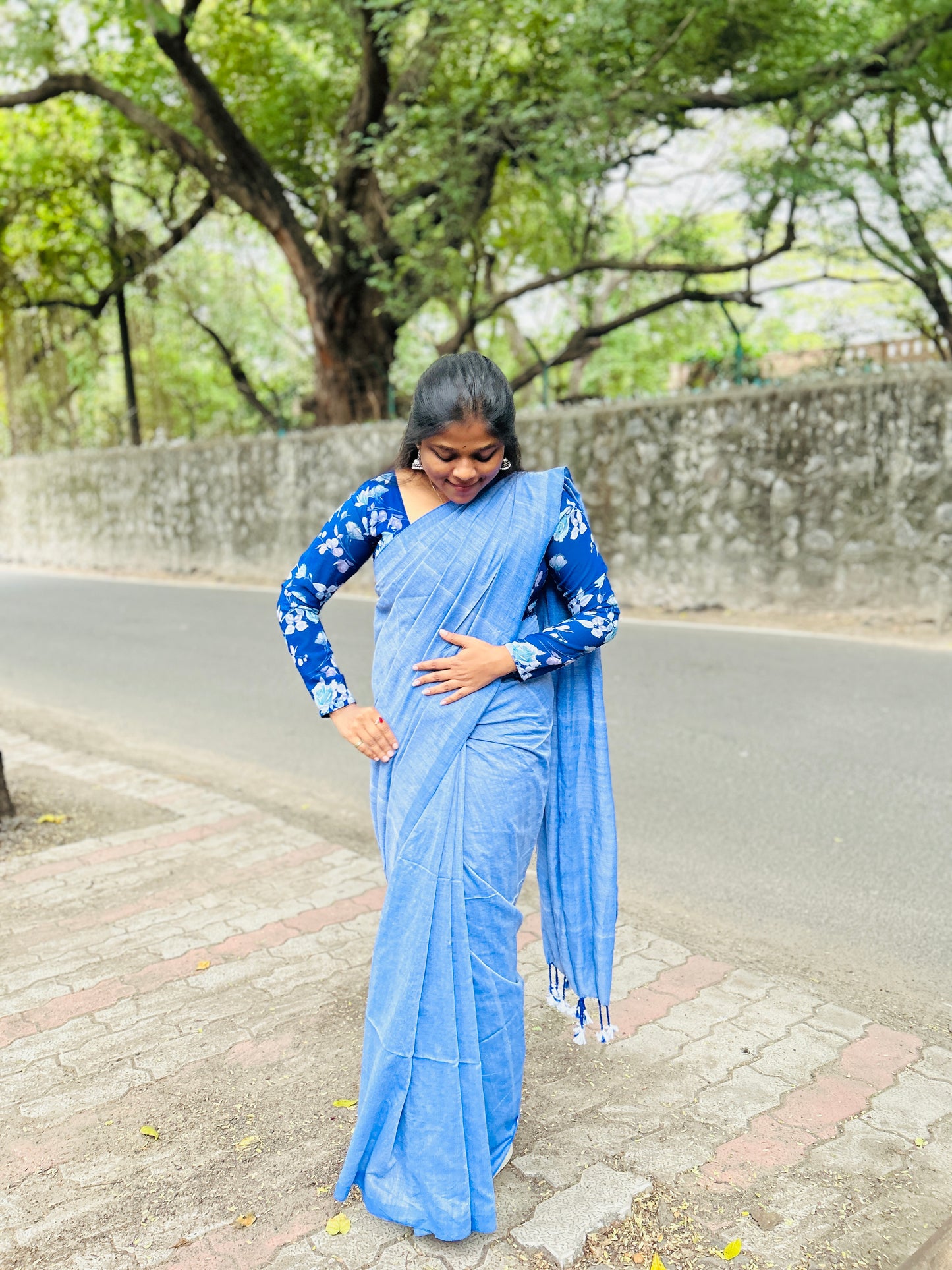 Lictoblouses Readymade-Blue florals