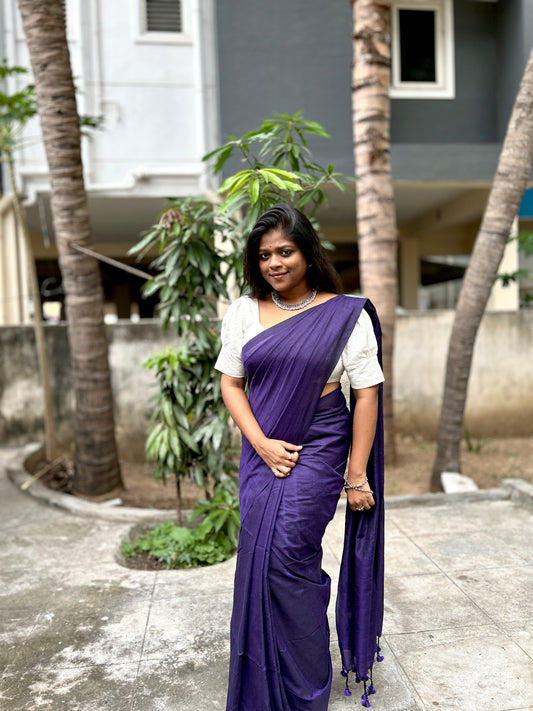 KC1003 -Sift cotton saree-Violet